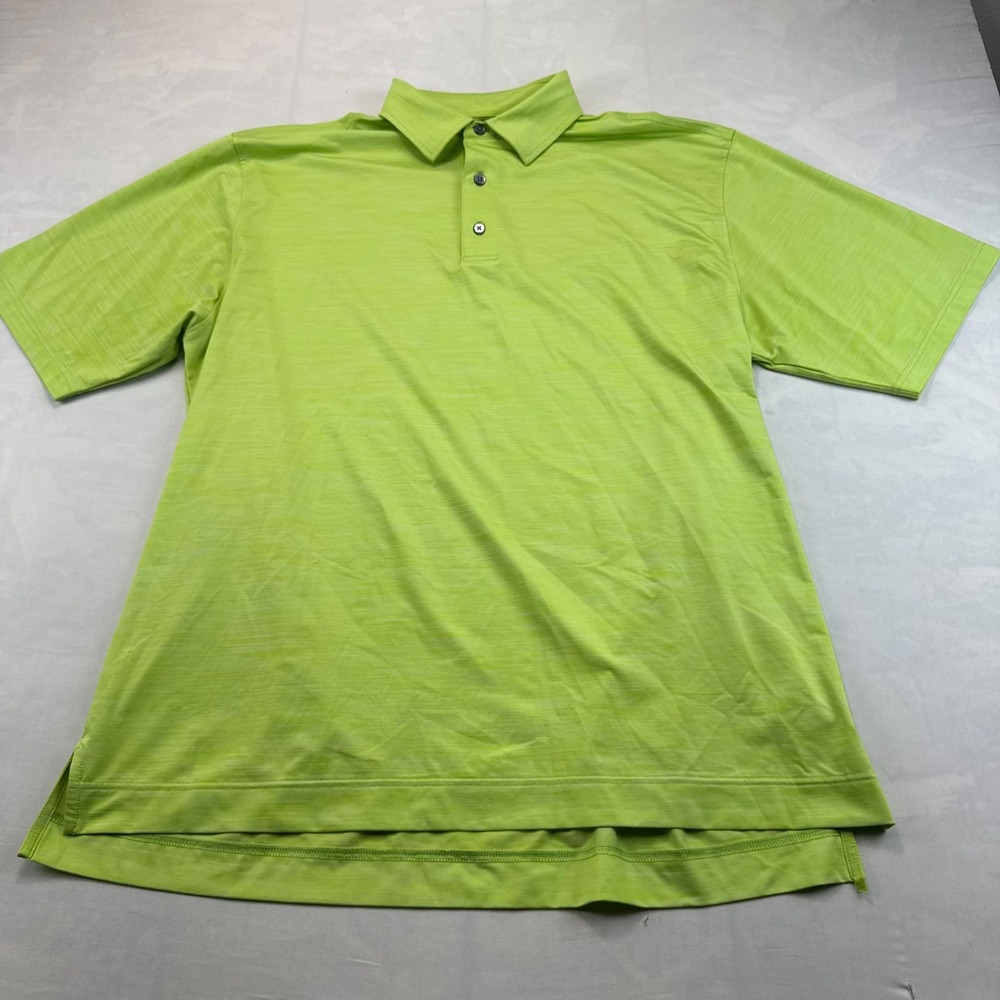 FootJoy Golf Polo Shirt Mens XXL Lime Green Heathered Short Sleeve Performance